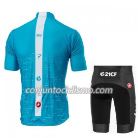 Conjunto Maillot + Culotte Corto 2018 Team Sky Niños N002